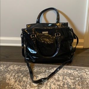 Kate Spade Black Patent Doctor’s Bag with Strap